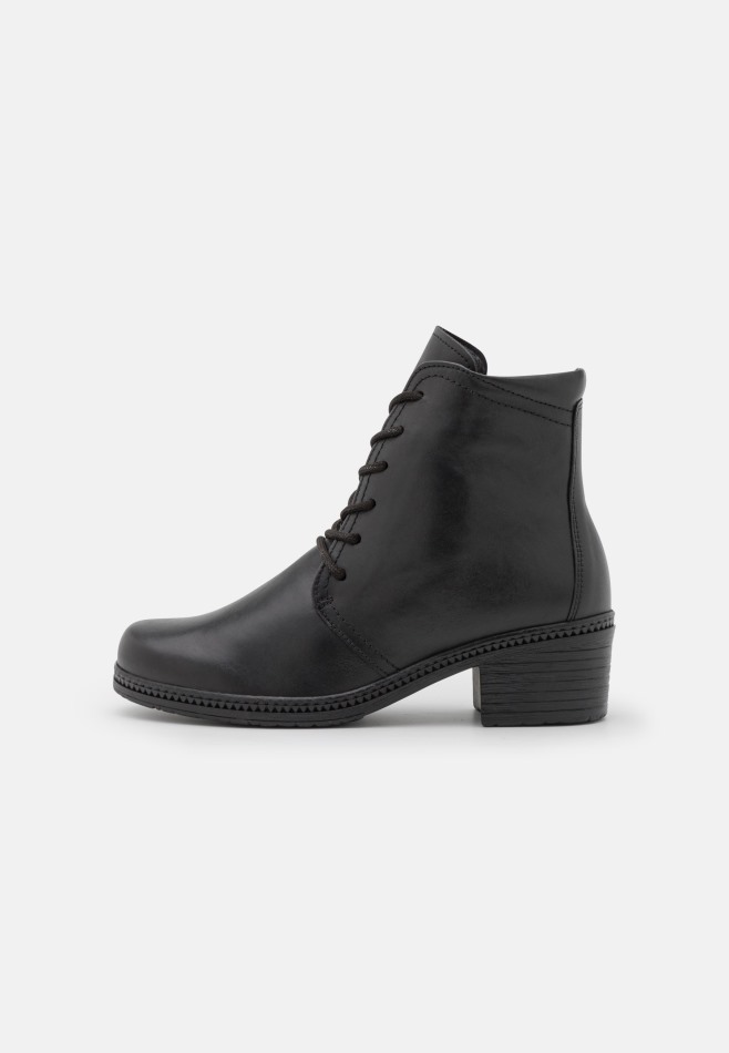Bottines à Lacets Noir Gabor | Femmes Exclusives